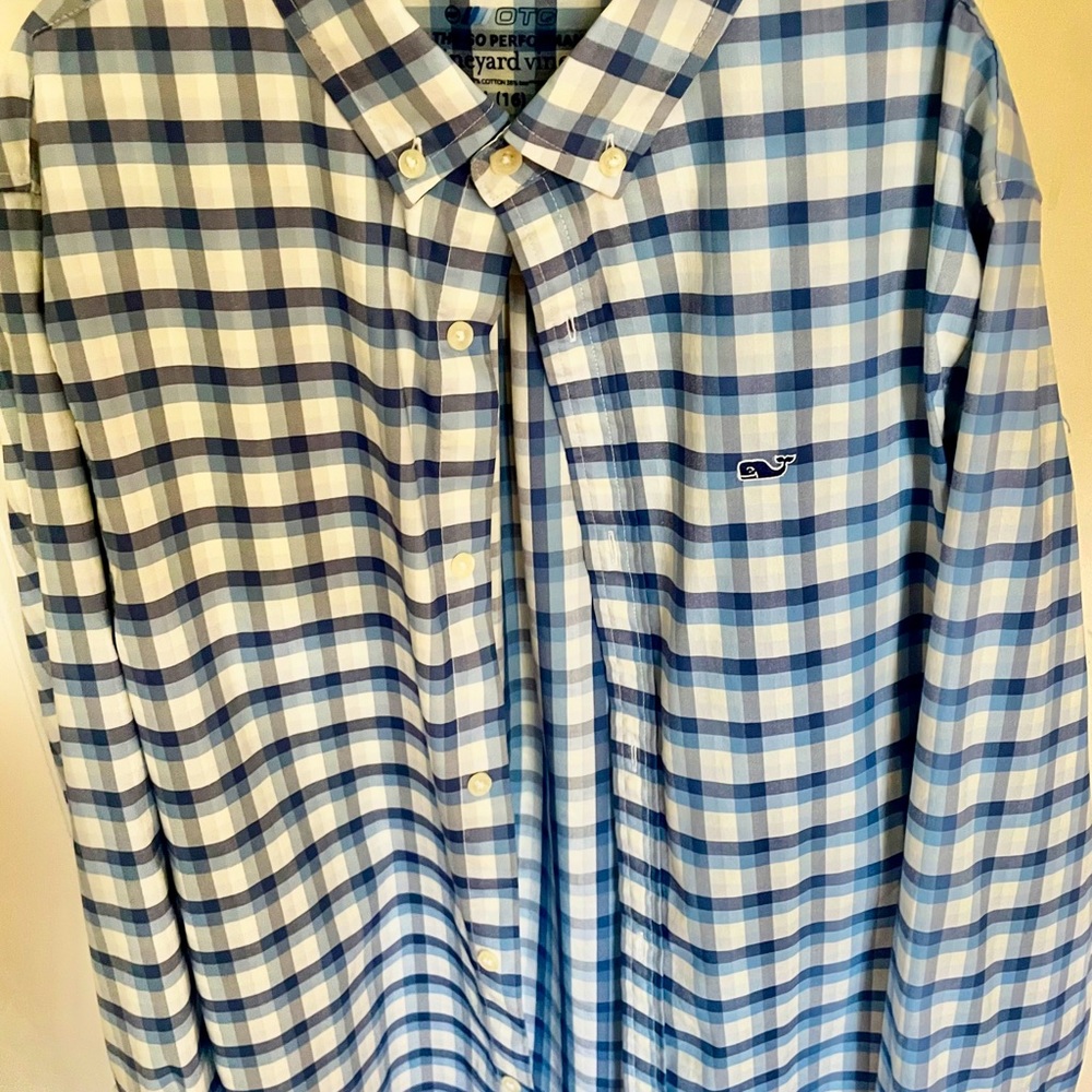Boys Vineyard Vines On-The-Go Brrr plaid shirt